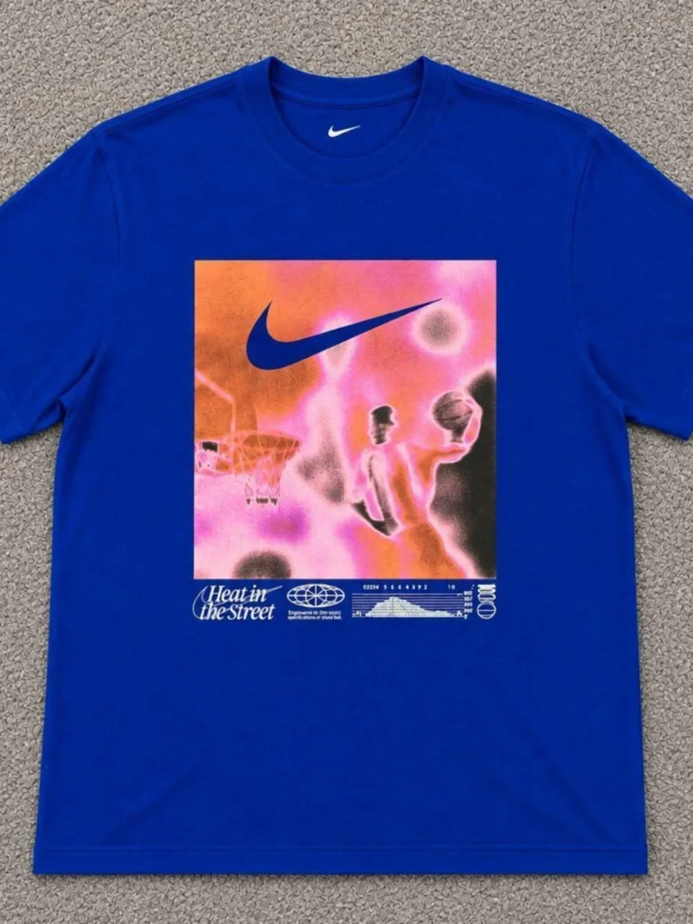 Nike Heat in the Street Basketball Graphic Blue T-Shirt